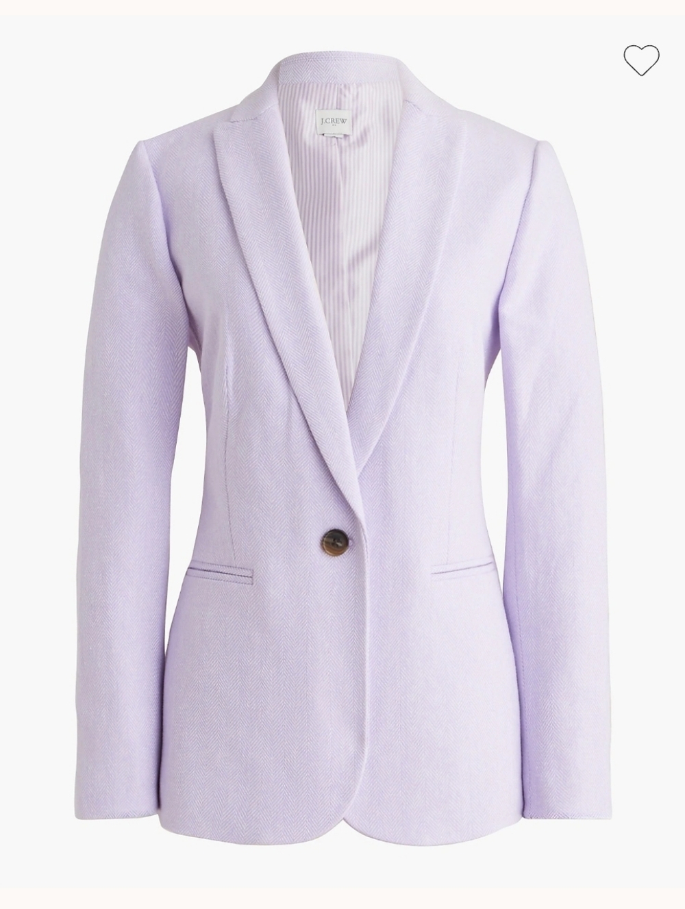 J Crew Womens Lilac Purple Herringbone Blazer Linen Cotton Jacket Size 2 J. Crew